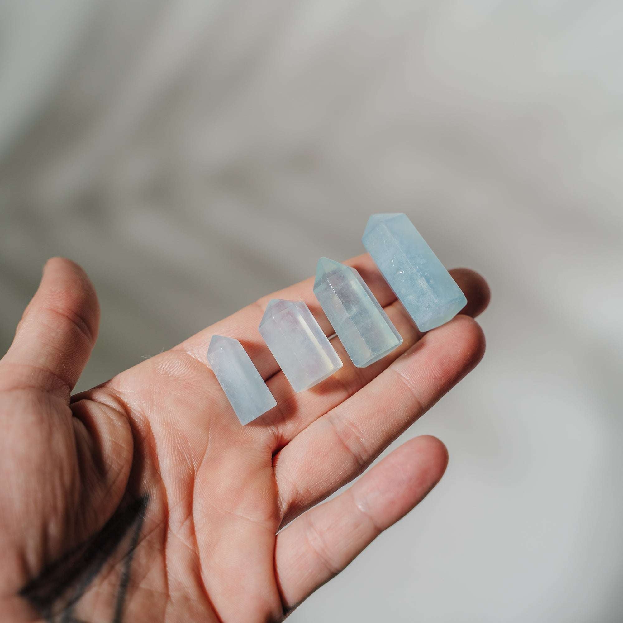 Aquamarin Spitzen Mini