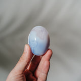 Blaustreifen Achat (Chalcedon) Handschmeichler