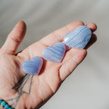 Blaustreifen Achat (Chalcedon) Herzen