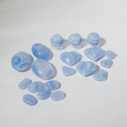 Wholesale LOT - Blaustreifen Achat (Chalcedon) gemischtes Set 0,5kg