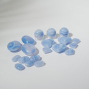 Wholesale LOT - Blaustreifen Achat (Chalcedon) gemischtes Set 0,5kg