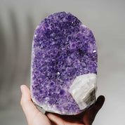 Amethyst Druse AGB300 mit Calcit