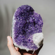 Amethyst Druse AGB300 mit Calcit