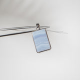 Blaustreifen Achat (Chalcedon) Anhänger 45BB