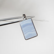 Blaustreifen Achat (Chalcedon) Anhänger 45BB
