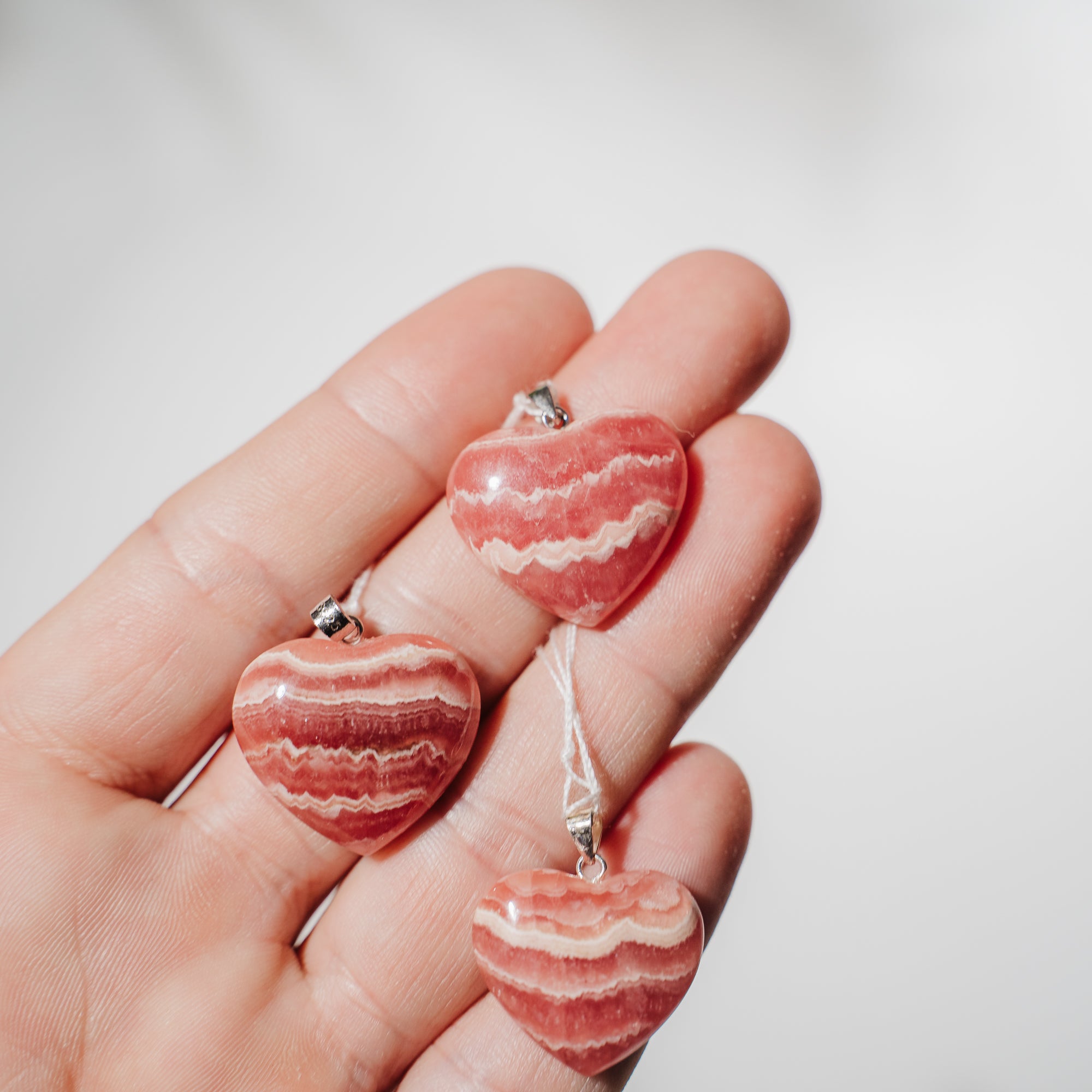 Rhodochrosit Herz Anhänger
