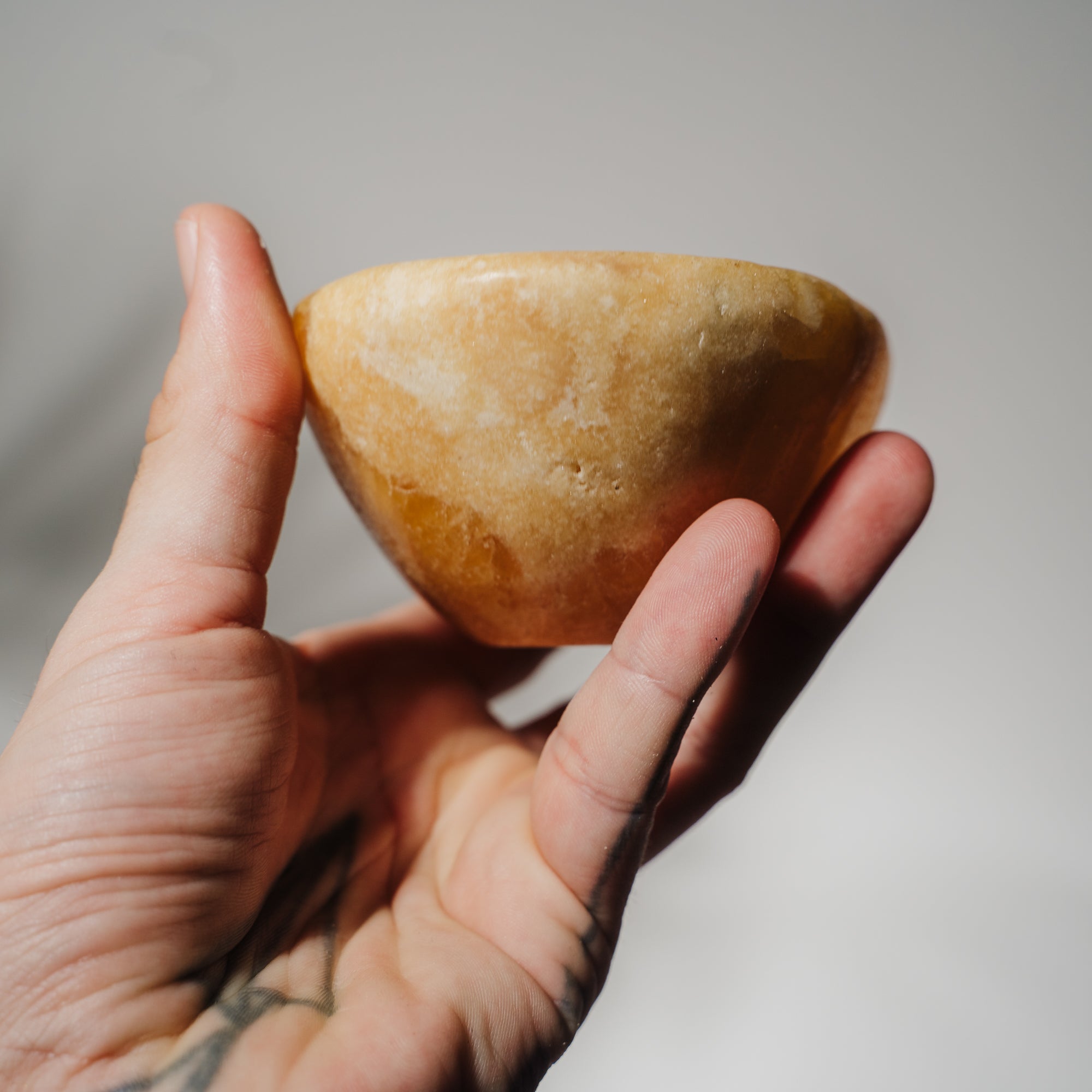 Orangen Calcit Schale 49CE