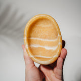 Orangen Calcit Schale 49CB
