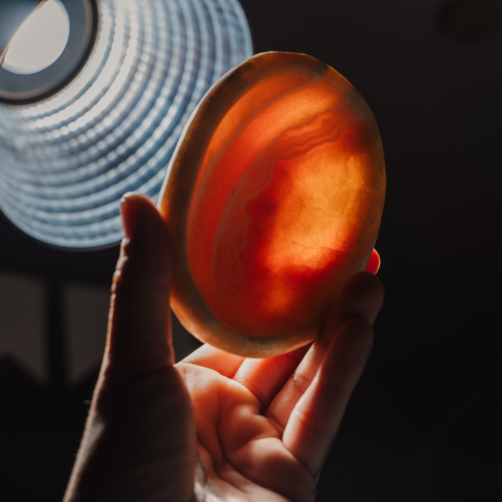 Orangen Calcit Schale 49CG
