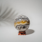 Zebra Calcit x Orangen Calcit Kugel 188C
