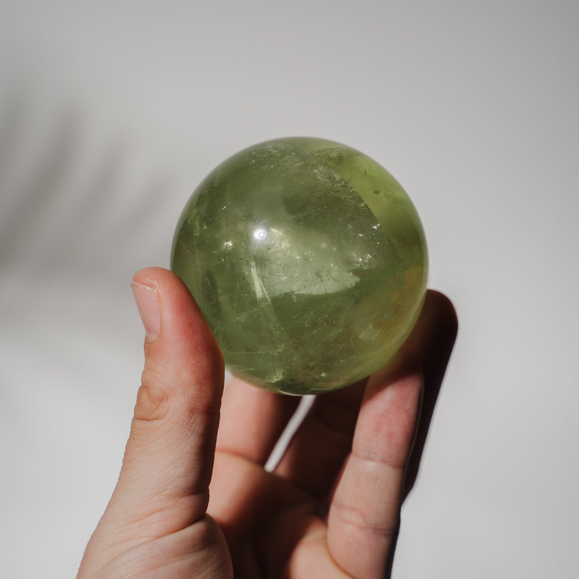 HQ Fluorit apfelgrün Kugel 117F