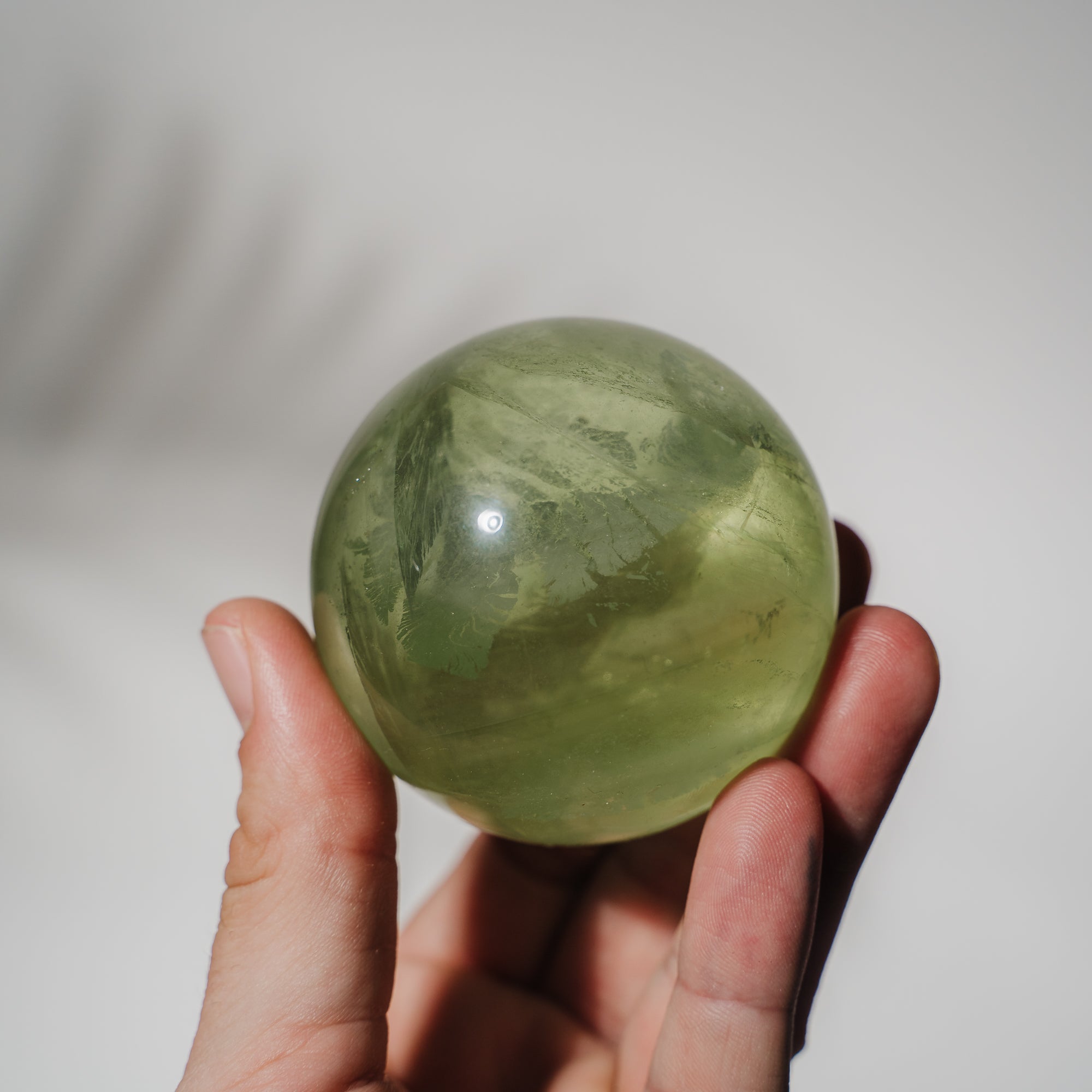 HQ Fluorit apfelgrün Kugel 117F