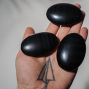 Lamellen Obsidian Handschmeichler