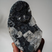 Schwarzes Chalcedon x Apophyllit 137C