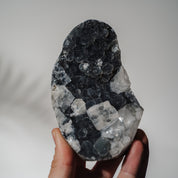 Schwarzes Chalcedon x Apophyllit 137C