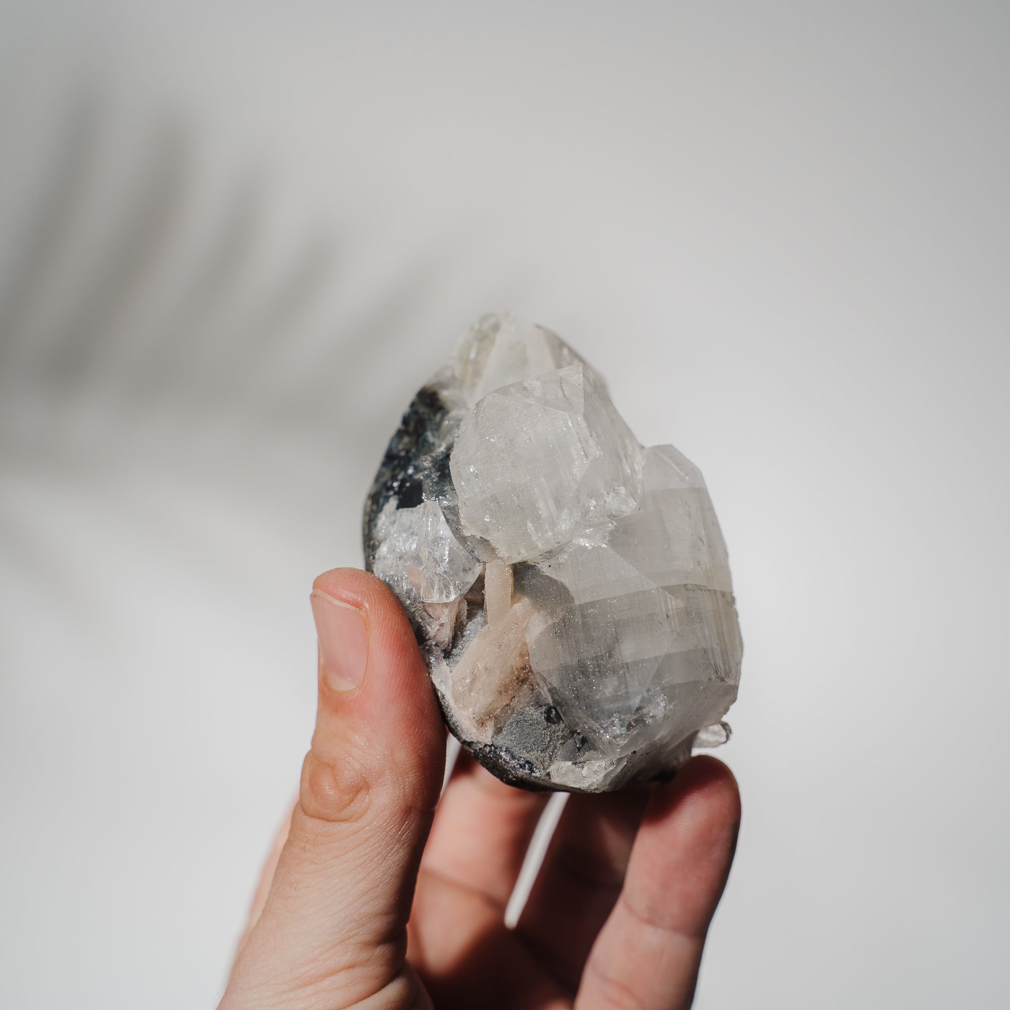 Schwarzes Chalcedon x Apophyllit 52C