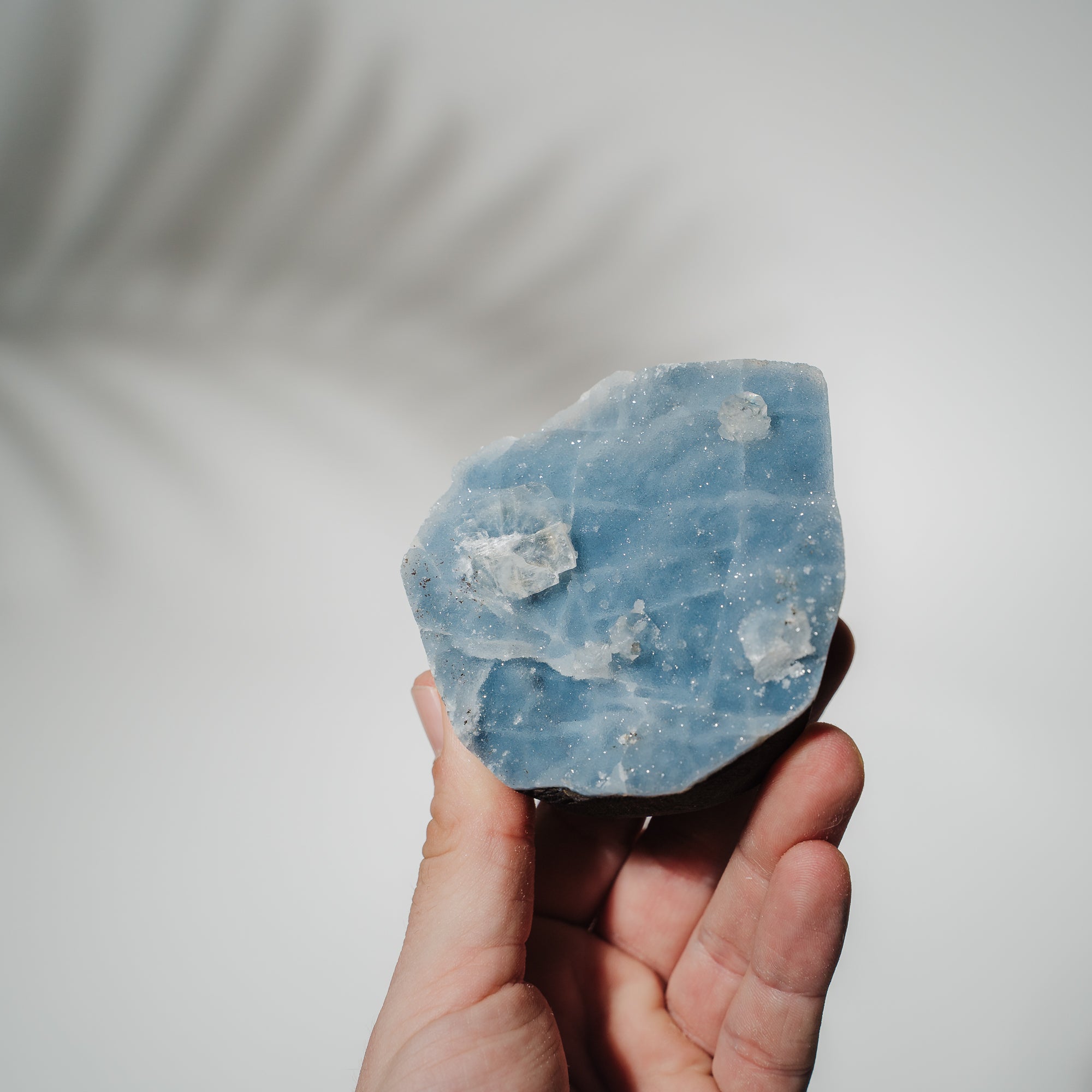 Blauer Chalcedon x Apophyllit Stufe 59BC