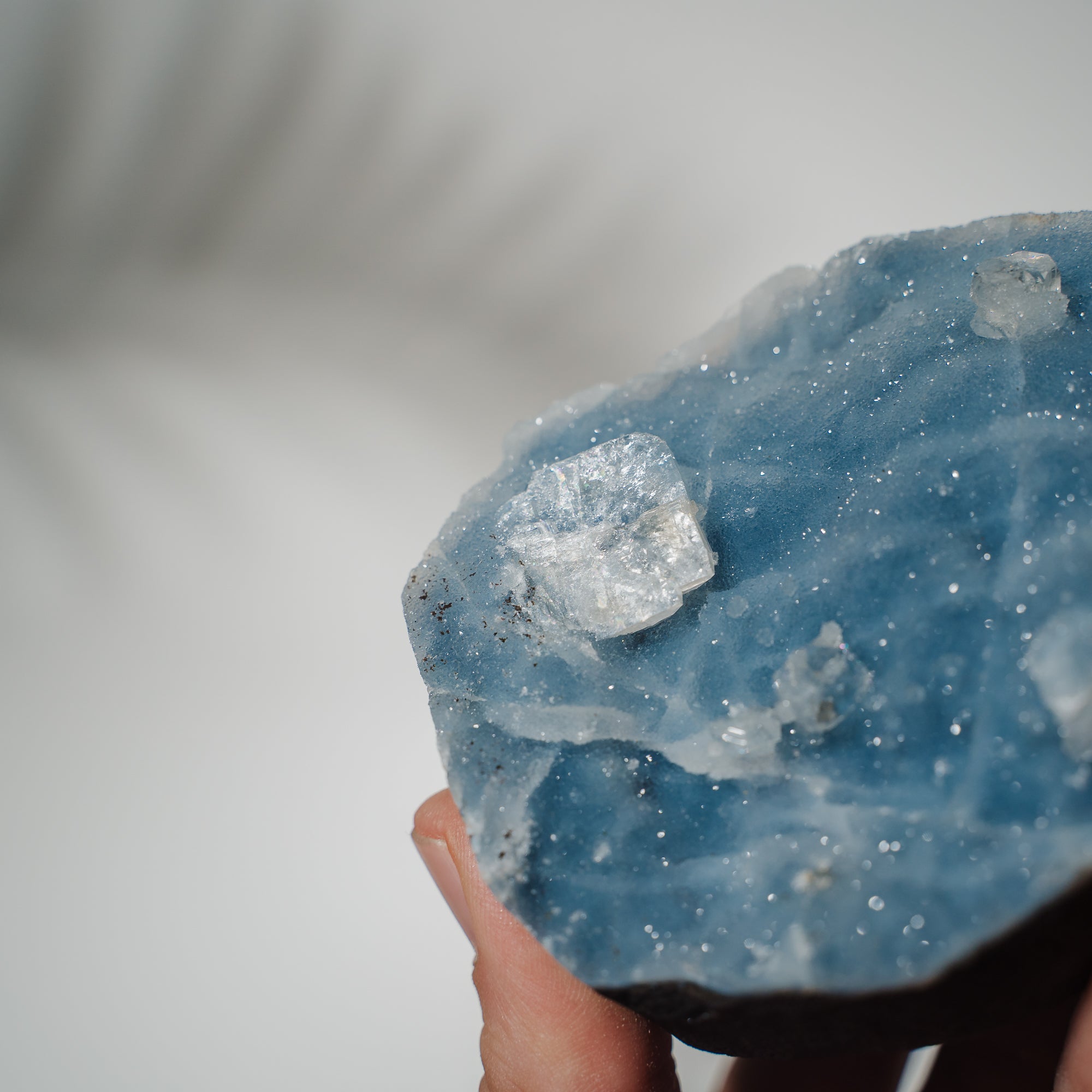 Blauer Chalcedon x Apophyllit Stufe 59BC