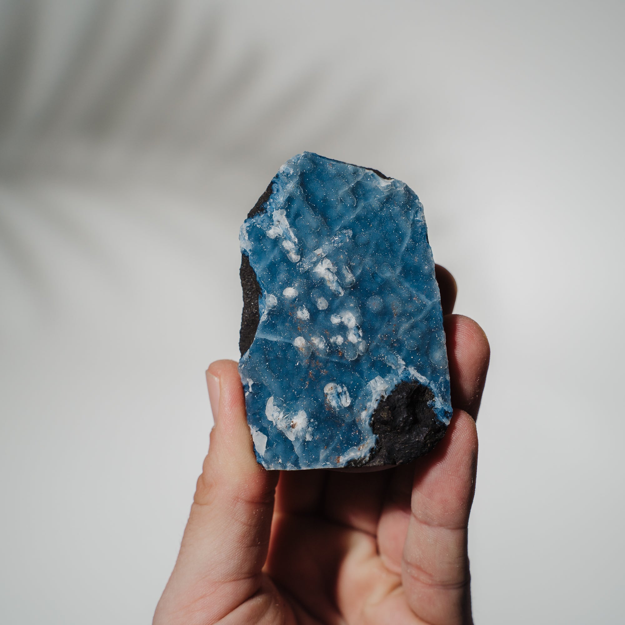 Blauer Chalcedon x Apophyllit Stufe 29BC