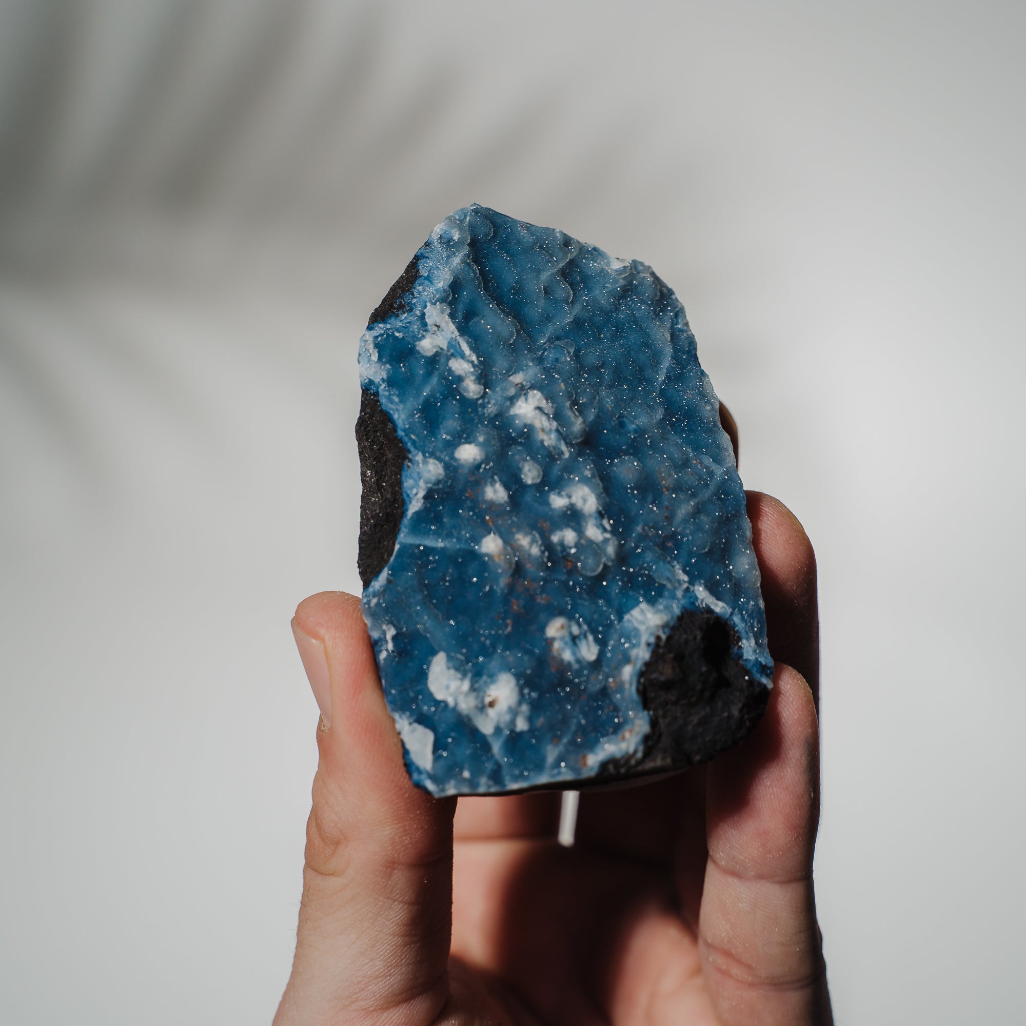 Blauer Chalcedon x Apophyllit Stufe 29BC