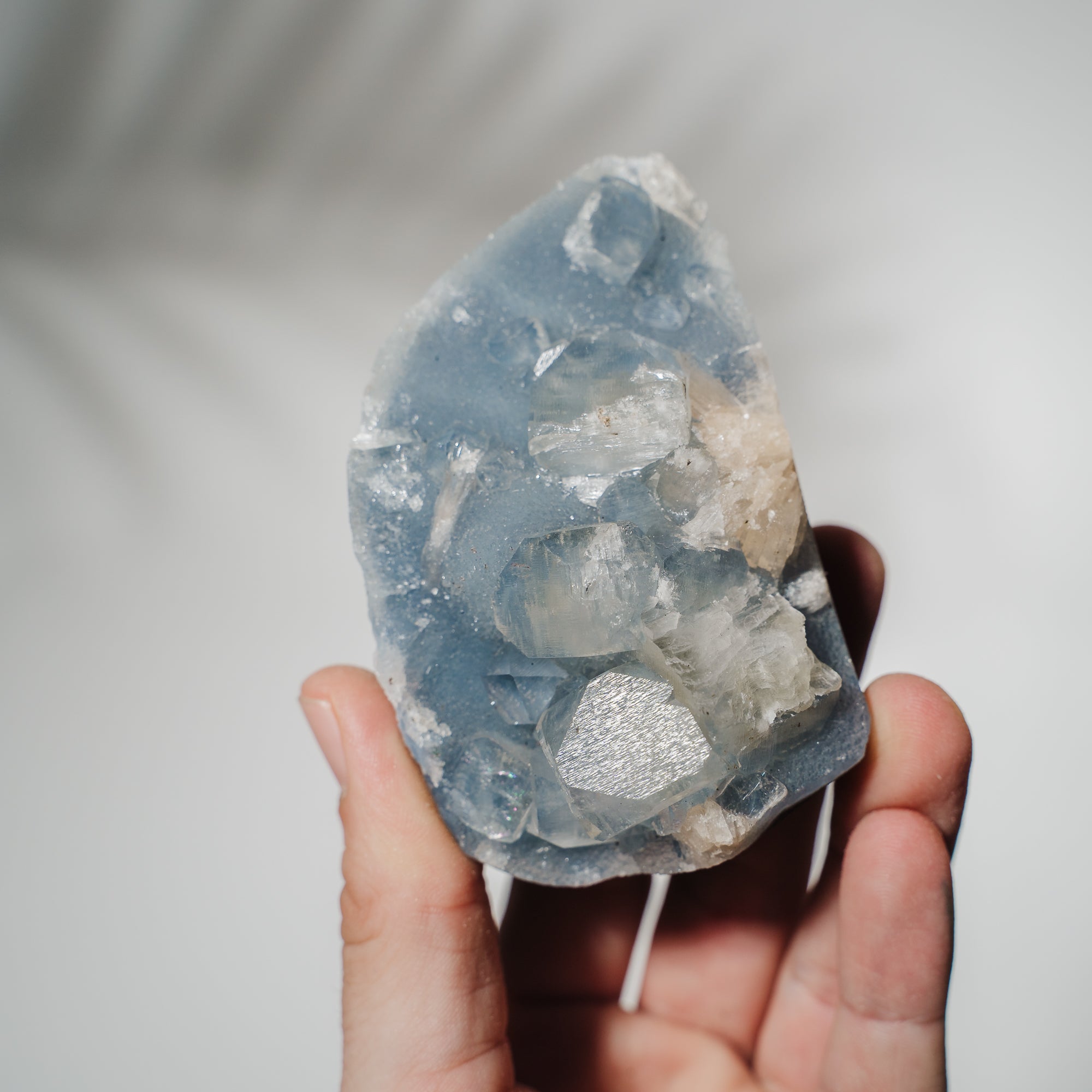 Blauer Chalcedon x Apophyllit Stufe 48BC
