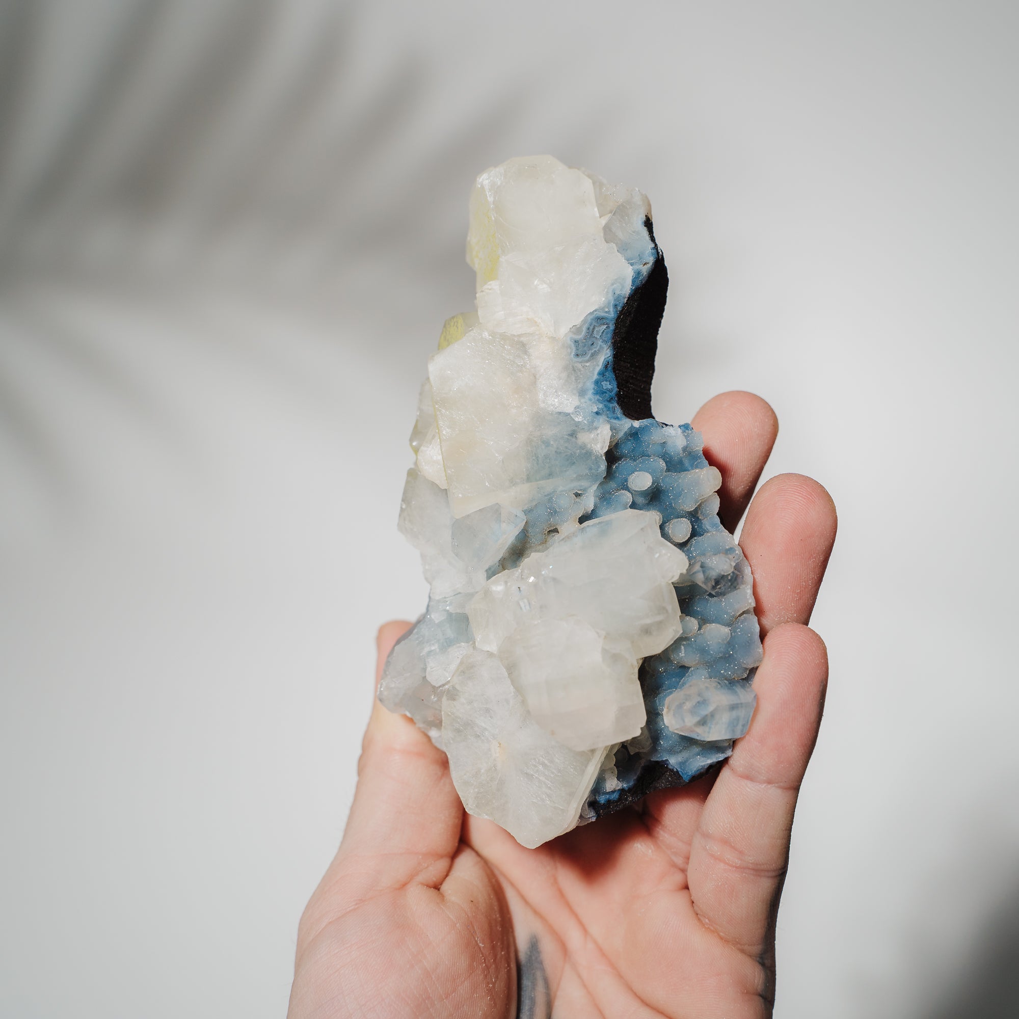 Blauer Chalcedon x Apophyllit Stufe 73BC