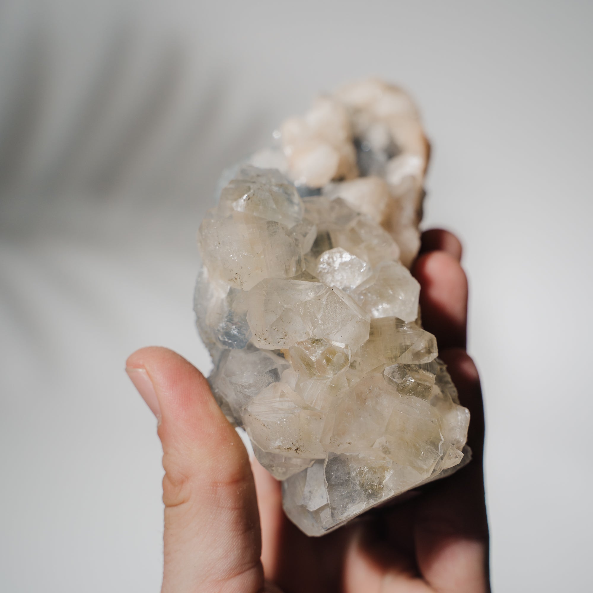 Blauer Chalcedon x Apophyllit Stufe 102BC