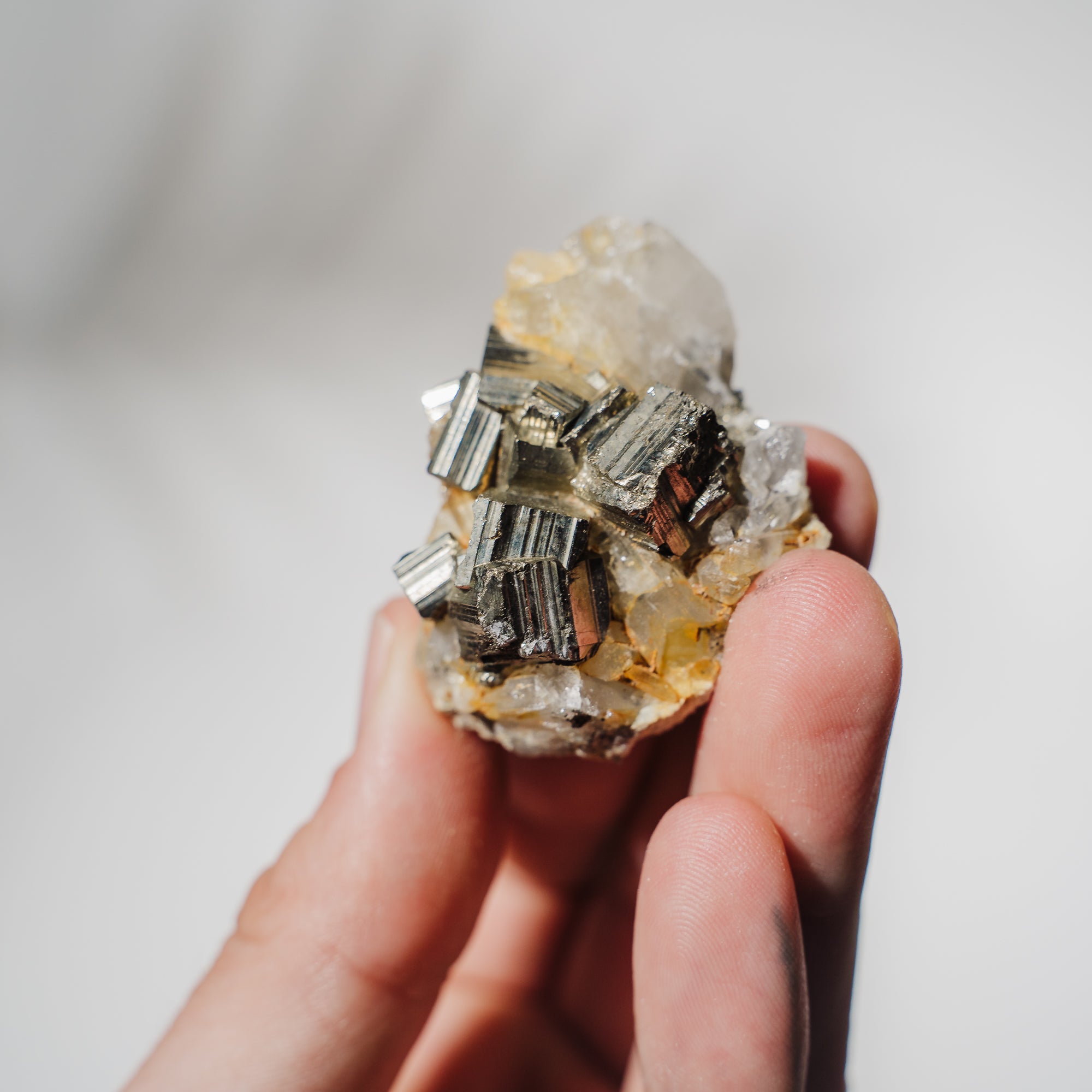 Pyrit x Quarz Stufe 36P