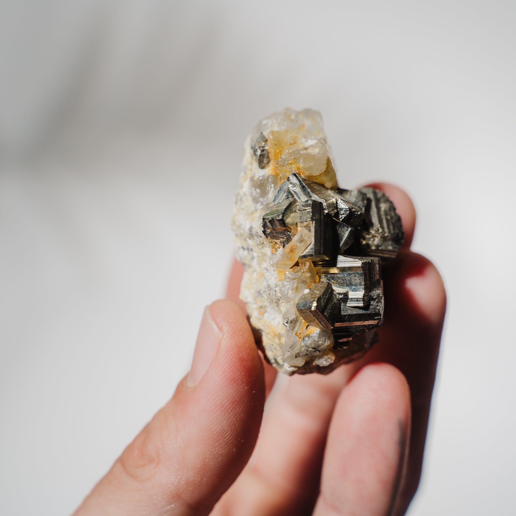Pyrit x Quarz Stufe 36P