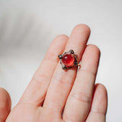 Himbeerquarz (rotes Aventurin) Ring AD30