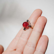 Himbeerquarz (rotes Aventurin) Ring AD30