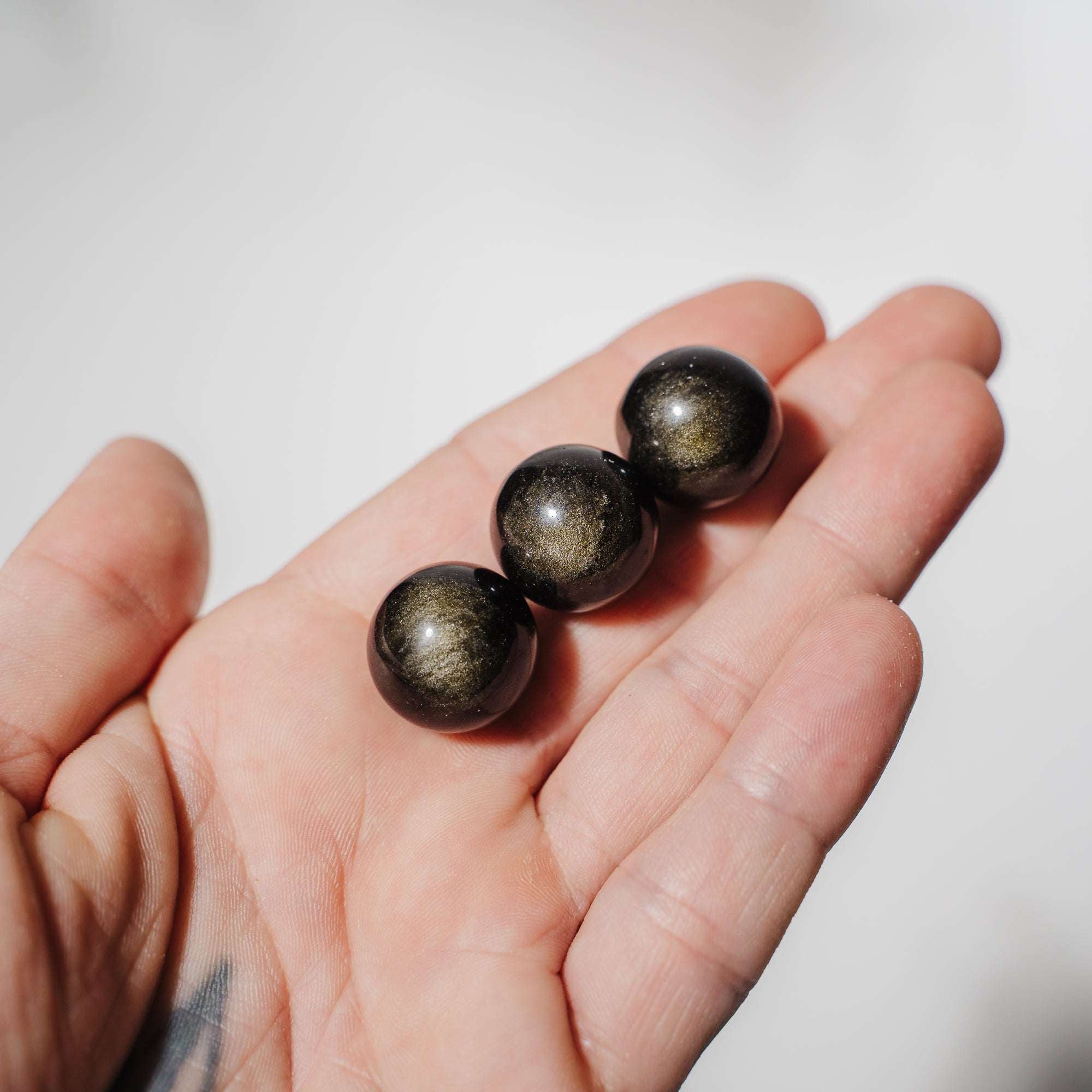 Goldobsidian Kugeln mini
