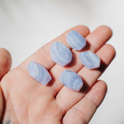 Blaustreifen Achat Freiform mini