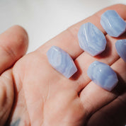 Blaustreifen Achat Freiform mini