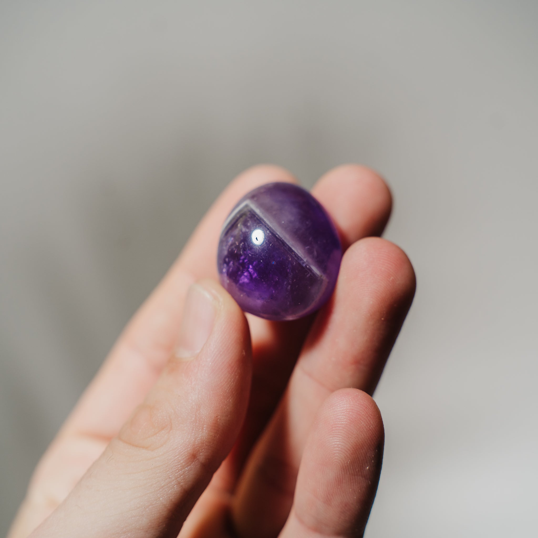 Chevron Amethyst Trommelstein