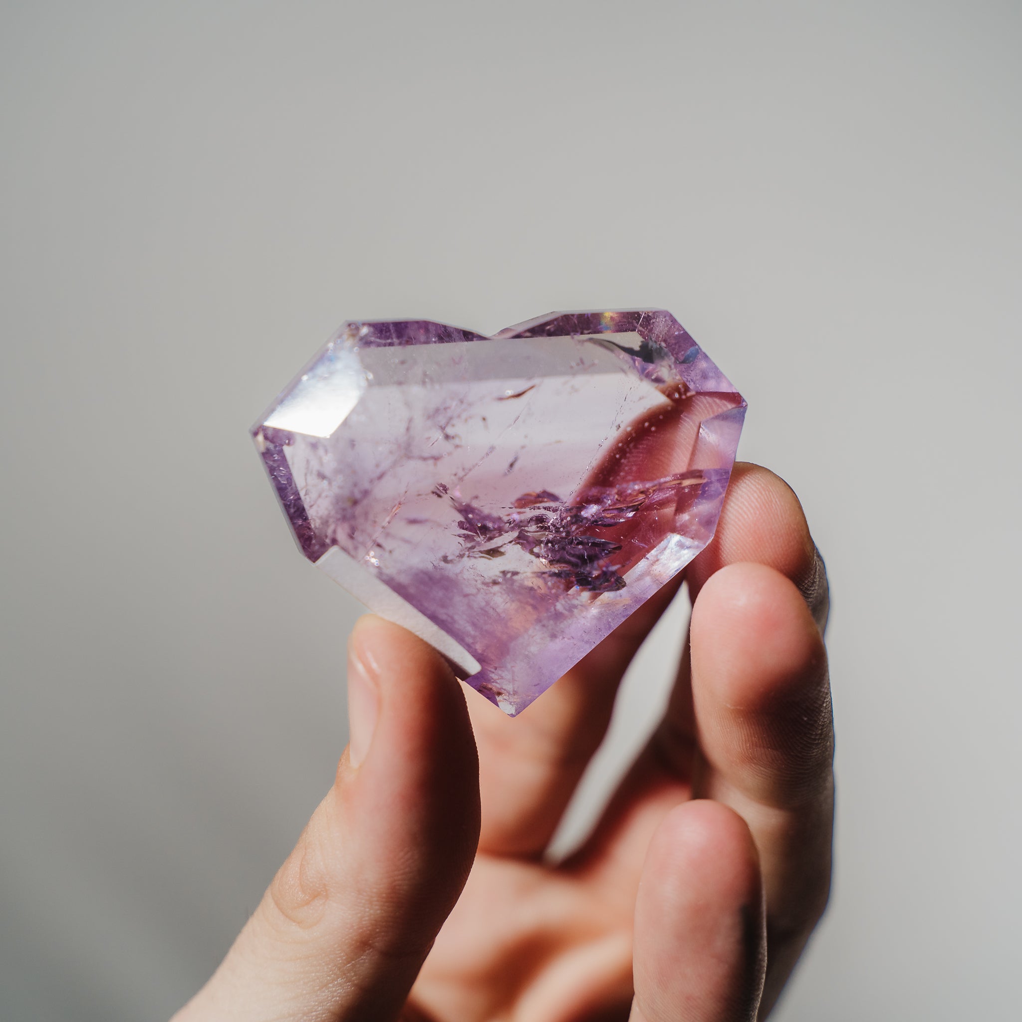 Facettierte HQ Amethyst Herzen